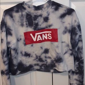 tie dye vans cropped sweater